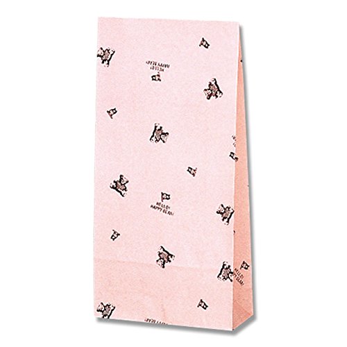 シモジマ ヘイコー 紙袋 マチ付 ファンシーバッグ S4 ハッピーベア 16x6.5x32cm 100枚