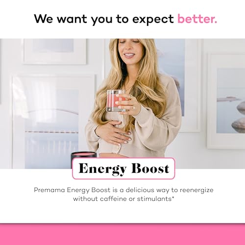 Premama Energy Boost For All Pregnancy Stages, Caffeine-Free, Stimulant-Free Energy, Gluten-Free, Vegetarian, Watermelon Flavor, 28 Single Serve Packets - Image 3