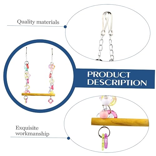 YARNOW Parrot Swing Toy Pet Bird Swing Pet Parrots Swing Stand Parrots Swing Chewing Toy Bird Swing Stand Pet Parrots Cage Swing Bird Hanging Swing Bird Parrots Swing Stand - Image 5