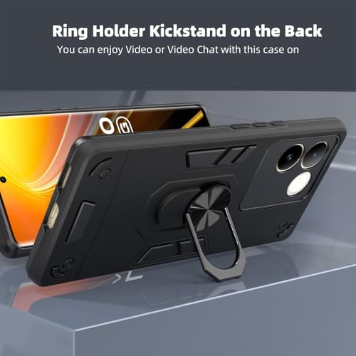 Image of NDCOM for Iqoo Z7 Pro 5G Back Cover | Vivo T2 Pro 5G Mobile Back Cover | Vivo T2Pro 5G Back Cover | Premium Protection | Ring Holder Case