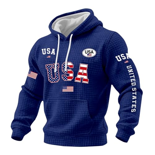 Sudadera protección solar transpirable de la bandera estadounidense azul talla S