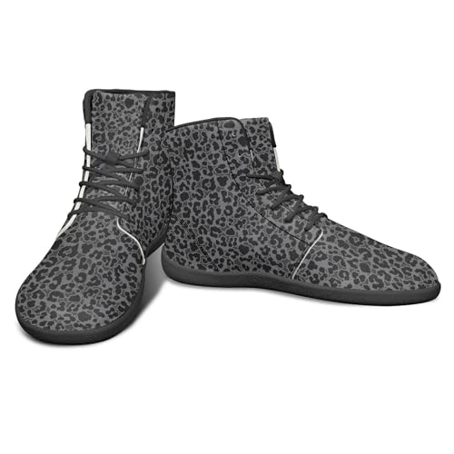 Image of Fashion Print Womens Mens High Top Barefoot Sneakers Flat Shoes