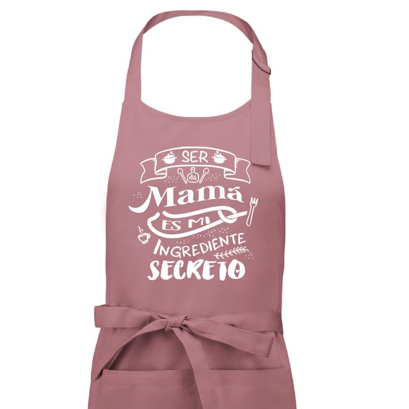 Antracita Delantal Papa hijo abuelo mama abuela ingrediente secreto regalo para dia del padre abuelos Madre abuela (4-Mamá)