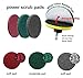 ZLL 10 Pcs Scouring Pad 4 Inch Polishing Pad Self-Adhesive Disc Industrial Heavy Duty Nylon Cleaning Tools for Cleaning