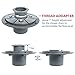 Neodrain 2-Inch PVC Sub Drain, Shower Drain Base, No Hub Shower Drain Base with Rubber Gasket for 2 inch Linear & Square Drain Installation