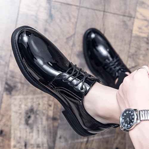 Men’s Modern Fashion Dress Shoes for Men, Pointed Toe Lace-up Classic Formal Oxfords Leather Dress Shoes for Business Wedding2