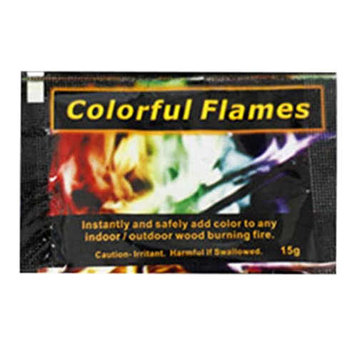 Farbige Flammpulver Feuerflammfarbe Pakete Langlebige Pulsierende Flammenfarbe ändern Pulver für Innenraum Im Freien 15 G Leuchtende Farben: Energy Farbfarbe WechselpaketColorful