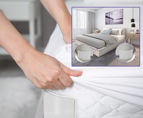 Bed Sheet Holders – 360° Secure Fit for Corners – Heavy-Duty Non-Slip Sheet Grippers for Tight, Wrinkle-Free Bedding – 1 Pack (Don't Fit Adjustable beds or mattresses)
