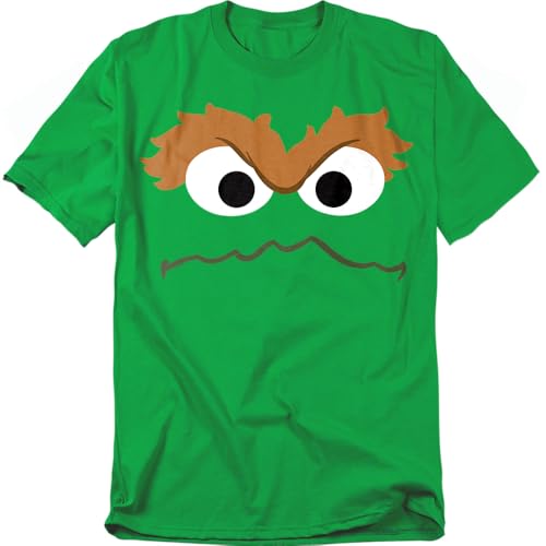 Popfunk Sesame Street Oscar The Grouch Face T-Shirt - Medium