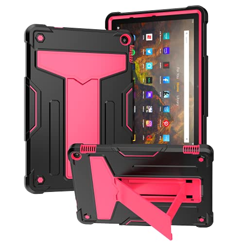 Coque Kindle Fire HD 10 2021 housse de protection tablette Fire HD 10 Plus 10.1 pouces rose