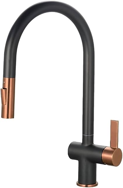 Mayhill Black & Copper Pull Out Kitchen Tap