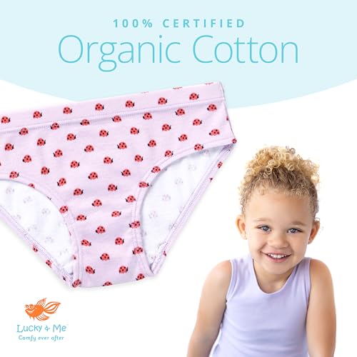 Lucky & Me Ryleigh Girls Bikini | Children's Organic Cotton Tagless Underwear | 7-Pack3