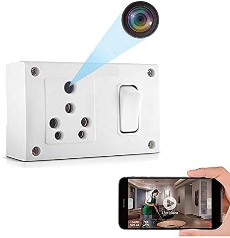 Spy Switch Board Socket Camera 4K Audio Video Recorder with Day Vision 32GB Inbuilt (LookCam APP)