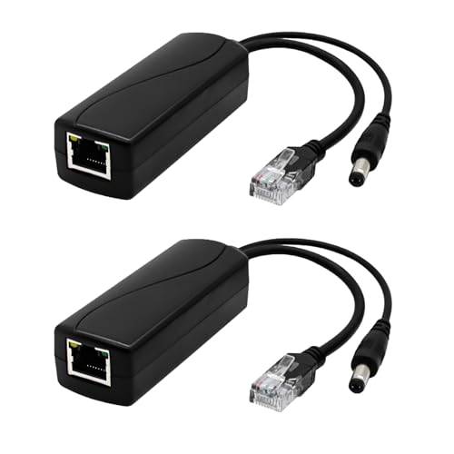 Ya en mundofriki.es: 2 Piezas Divisor PoE Gigabit 48V a 12V DC 2A, Splitter PoE Activo IEEE 802.3af, Conector DC 5.5 x 2.1mm, Adaptador PoE para IP Cámara, Ap, Smart Home, 10/100 Mbps hasta 100 Metros