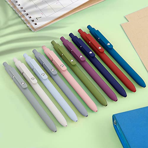 Image of FIOVER Gel Pens 10pcs 0.5mm Quick Dry Black Ink Fine Point Pens