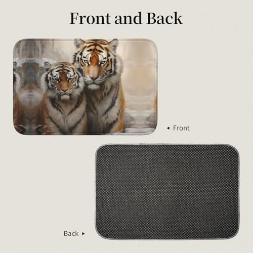 Tapis de sol 40x60 antidérapant résistant décoloration tigre