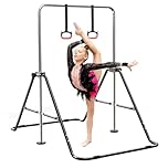 FBSPORT Gymnastics Bars, Horizontal Bar Expandable Gymnastics Kids Bar Folding Bar Junior Training Bar Multifunction Gym Training Equipment Home Training Adjustable Height Kip Bar