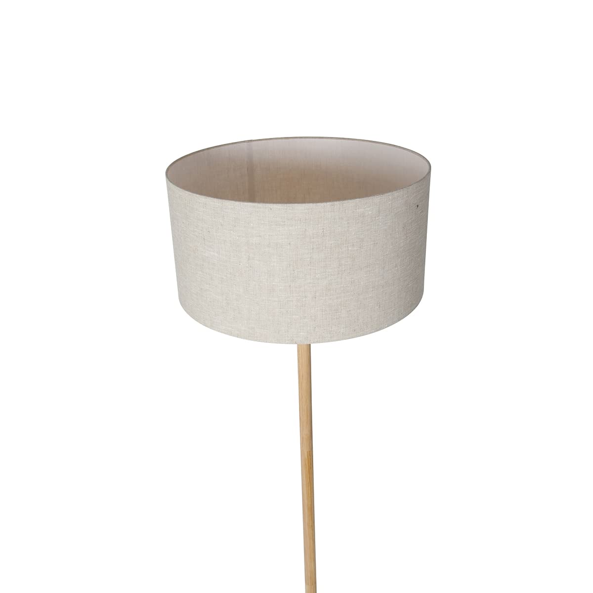 Qazqa rústico Lámpara de pie rural madera con pantalla marrón claro - Mels/Redonda/Alargada Adecuado para LED Max. 1 x 40 Watt