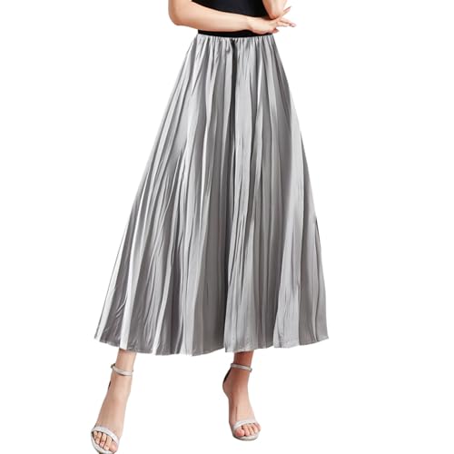 Jupe en velours pour femme vintage plissée de style taille haute élégante pour l'hiver