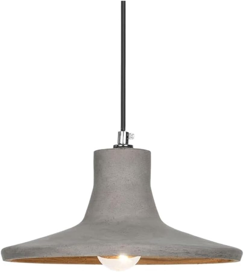Lustre de ferme en ciment gris pour illuminer une table de salle à manger ou un îlot de cuisine