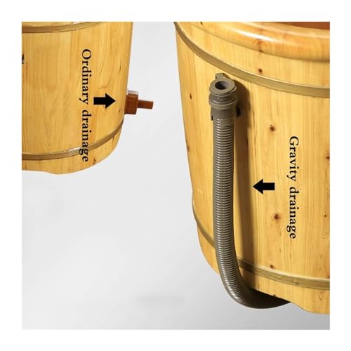 Tina de Pie de Madera Maciza Mediana para Spa miniatura 4