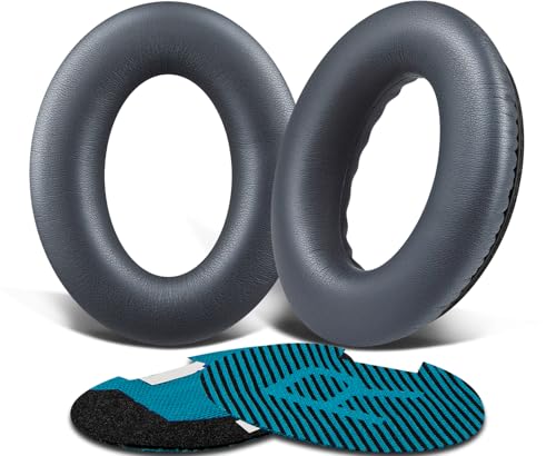 Image of SoloWIT Protein Leather Earpads Cushions for Bose Headphones, Replacement Ear Pads for Bose QuietComfort 15 QC15 QC25 QC2 QC35 /Ae2 Ae2i Ae2w /SoundTrue & SoundLink Around-Ear Series - Titanium