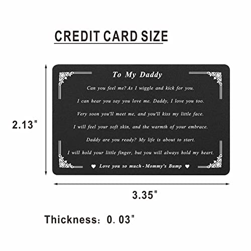 TGCNQ New Dad Gifts Daddy to Be Gifts - New Dad Wallet Insert Card Gifts from Wife First Father Valentines Christmas Day Gifts for Daddy First Time Father Pregnancy Announcement Gifts2