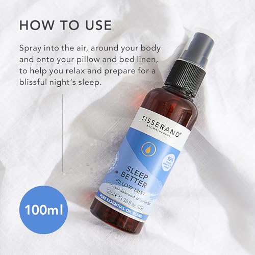 Tisserand Aromatherapy - Sleep Better - Pillow Mist Sleep Spray - Lavender, Jasmine & Sandalwood Essential Oils - 100 Percent Natural Pure Essential Oils - 100 ml (Packaging may vary) - Image 6