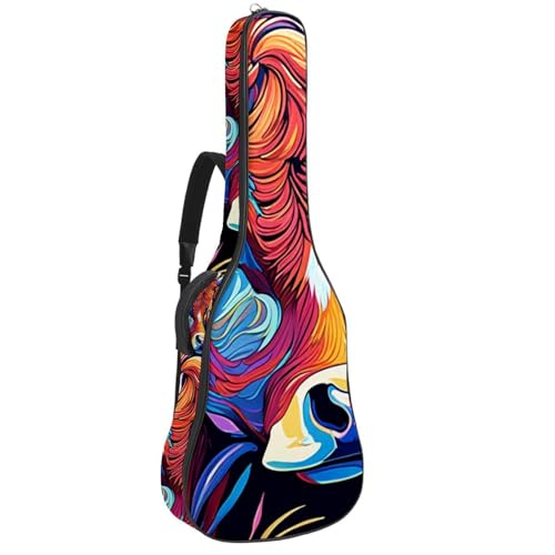 Sac pour guitare étanche à motif vache protégeant de la pluie