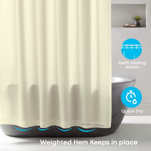 Blue Canyon Plain Shower Curtains, Plain Cream, W 70.9" x L 70.9" (1 Panels) - Image 3