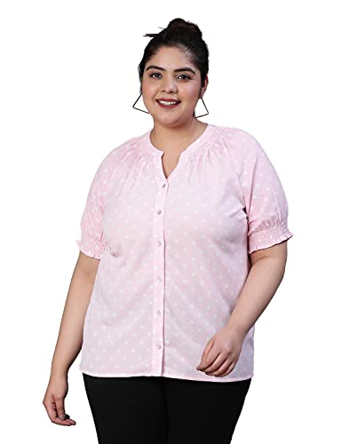 Image of oxolloxo Women Plus Size V- Neck Short Sleeve Top