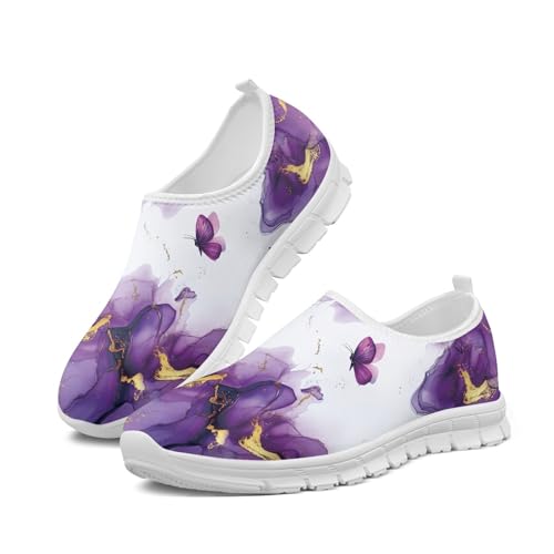 Image of Hummingbird Floral Print Lightweight Walking Shoes for Women Mesh Casual Sneakers Size 5-10.5