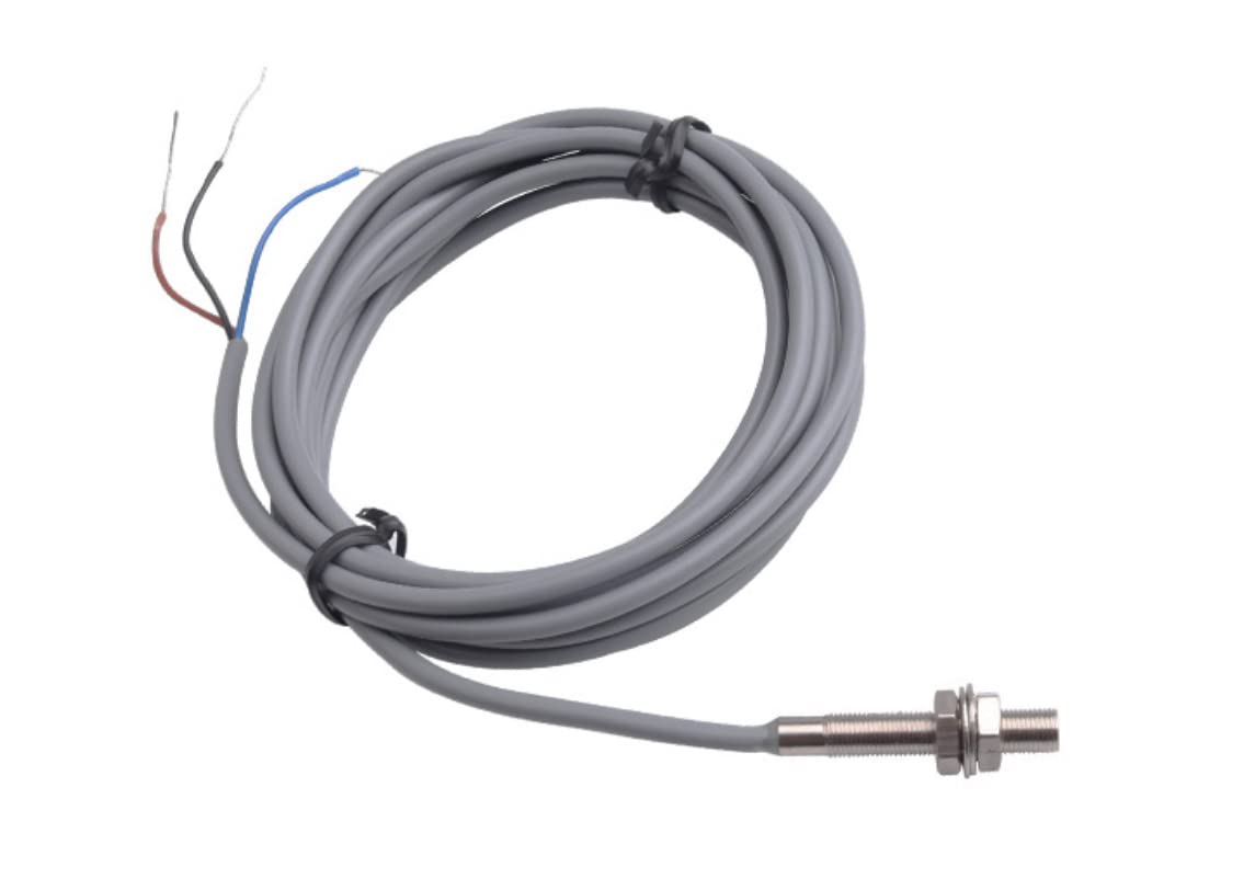Induktiver Sensor PNP NO M5 Gewinde vernickelt IP65 1,5mm Induktiver Näherungsschalter Näherungssensor (Induktiver Sensor M5 - vernickelt - 1,5mm PNP NO)