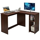 【Escritorio multifuncional】: El escritorio de la computadora en forma de L es adecuado para estudio, dormitorio, sala de estar, cocina, sala de niños, oficina. Puede ser un escritorio de computadora, mesas de aprendizaje, mesas de juego, mesas de comedor, escritorio de secretaria
