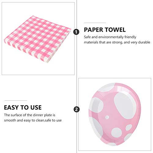 Kesyoo Baby Gifts Baby Gifts Easter Dinnerware Set Paper Bunny Plate Disposable Drinking Cups Napkins Platic Cutlery Easter Party Supplies Infant Gift Mug Gift #TOP7