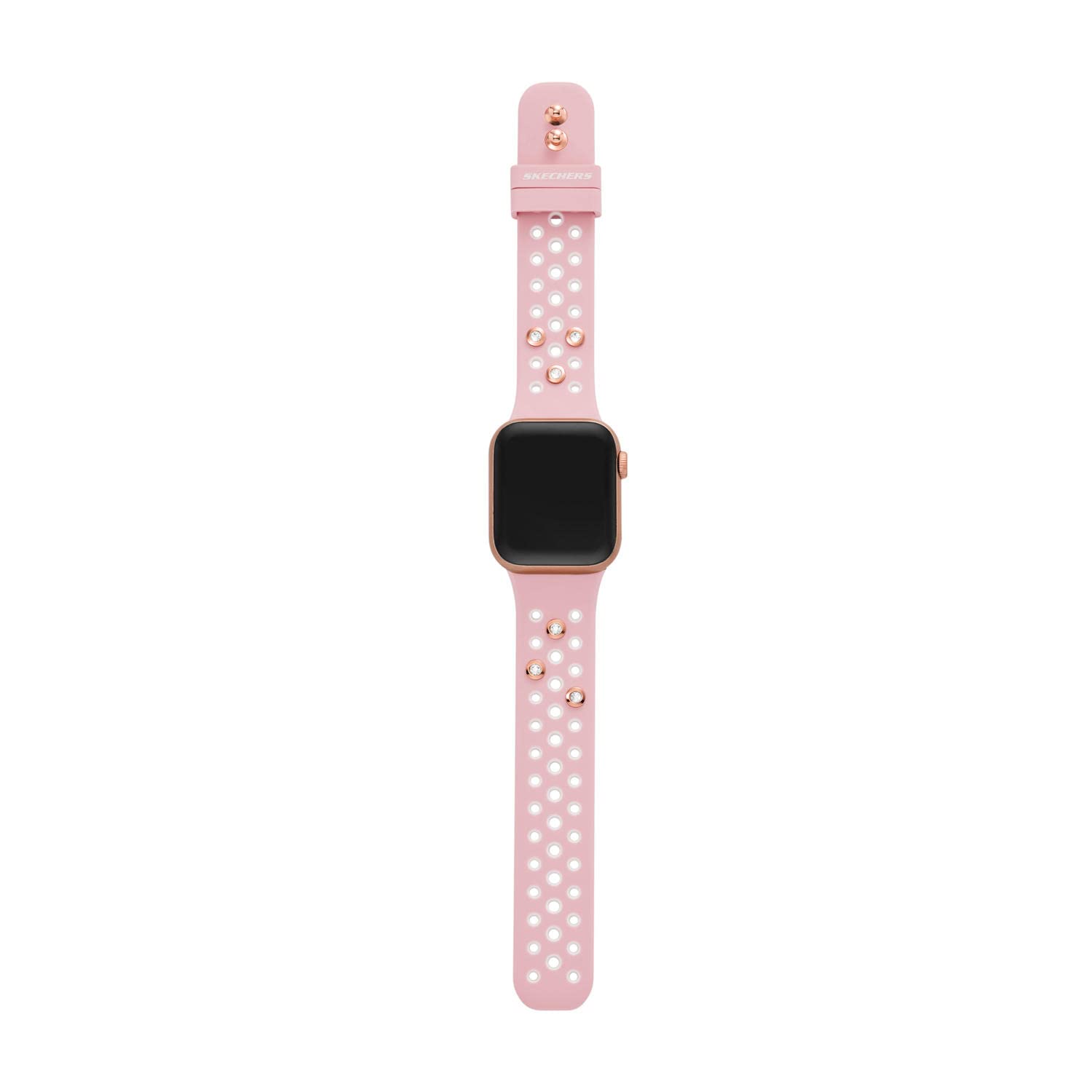 Skechers Pasek do zegarka Apple Watch, pasek do Apple Watch 38/40/41 mm - paski do Apple Watch Series 8/7/6/5/4/3/2/1/SE, różowe zawieszki, jeden rozmiar, niestandardowy