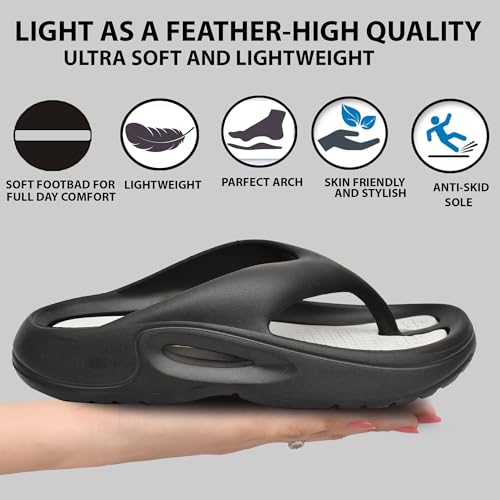 Image of HEALTH FIT Extra Soft Premium Slippers with Soft Acupressure Comfortable & Light Weight Stylish & Anti-Skid Classic Ultra Soft Casual Waterproof & Everyday Flip Flops HF147
