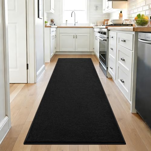 ISEAU alfombra pasillera negra 2x6 pies miniatura 4