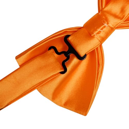 Image of Solid Color Bow Ties for Men Silk Pre-tied Tuxedo Bowtie Set 4PCS | Pre-tied in 3 seconds,adjustable 4PCS bow tie and pocket square cufflinks lapel pin set,wedding,formal,party,prom,graduation