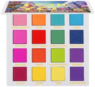 bh Cosmetics,16 Color Eyeshadow Palette, Pressed Powder, Trendy in Tokyo, 4.2 oz
