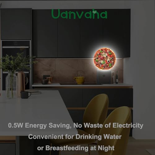 Image of Sausage Pizza Cheese Night Light Funny Food Night Lights Plug into Wall for Boys Girls, Plug-in Nightlight 0.5W LED Lighting for Stairway Hallway Bedroom