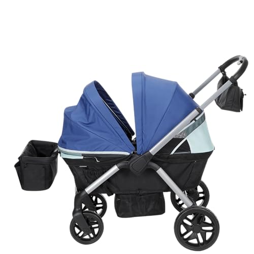 Safety 1st Summit Wagon Stroller fits 2 Kids Includes Removable Child Tray and 2 Cup Holders, Wave...