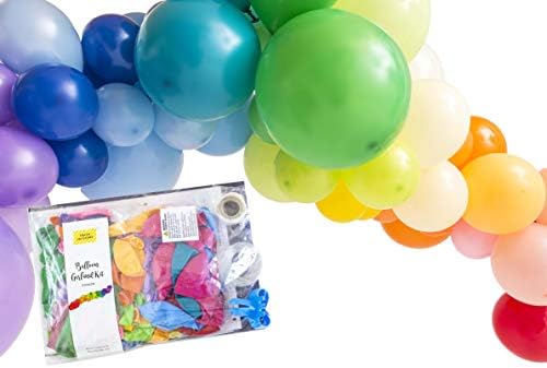 TOKYO SATURDAY Rainbow Unicorn Balloon Garland Arch Kit - 16 feet Decoration, 120 Pcs Different Sizes Mix Sizes Ready to Build With Tools - For Kids, Birthday, Fiesta, Baby Shower, Party Supplies