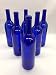 6 - Cobalt Blue Bordeaux Flat Bottom Glass Bottles 750ml for Bottle Trees, Crafting, Parties,Wedding Center Piece , Decor , Home Brew , Beer, Wine