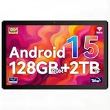Evermyth Tablet, 10 Inch Android 15 Tablet, 30GB RAM 128GB ROM 2TB Expand, 6200mAh Fast Charging, Octa-Core Processor, 1280x800 HD IPS Screen, Dual Camera, WiFi 6, BT 5.4（Gray）