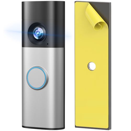 Image of 2026 Upgrade Metal No-Drill Adhesive Mount for Ring Newest 2026 Battery Doorbell /Plus /Pro, No Drilling Wireless Video Camera Door Mounting Holder Bracket Accessories for Apartments Office Houses