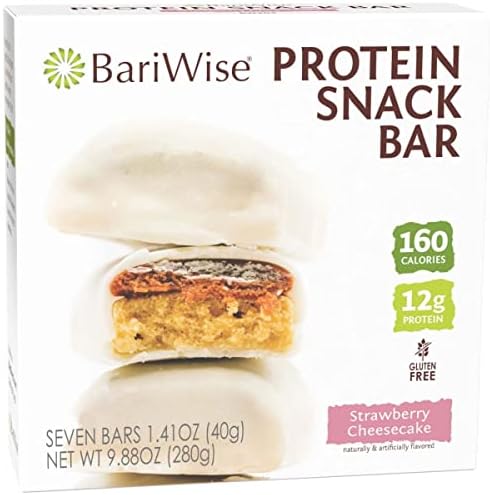 BariWise Protein Bar, Strawberry Cheesecake, 160 Calories, 12g Protein, Gluten Free (7ct)