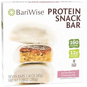 BariWise Protein Bar, Strawberry Cheesecake, 160 Energy, 12g Protein, Gluten Free (7ct)