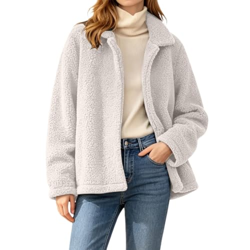 Sherpa Fleece Jacket Women Casual Faux Shearling Oversized Jacket - image 2