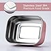 Lille Home Leak Proof Stainless Steel Lunch Snack Containers Set - Ideal for Educational Settings and Daycare - Nesting Trio with Silicone Lids - 47oz+30oz+16oz - Dark Pink